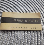 Záruční list Prim sport