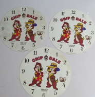 PRIM - TREVIS QUARTZ, ČÍSELNÍK NA NÁSTĚNNÉ HODINY - CHIP a DALE - 3 KUSY, VÝVOZNÍ