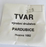 SKLO TVAR PARDUBICE - 328, NEPOUŽITÉ ORIGINÁLNÍ